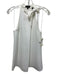 Theory Size S White Triacetate Blend Sleeveless Tie Neck Drape Detail Tank Top White / S