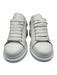 Alexander McQueen Shoe Size 37 White & Blue Leather & Suede Lace Up Sneakers White & Blue / 37