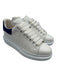 Alexander McQueen Shoe Size 37 White & Blue Leather & Suede Lace Up Sneakers White & Blue / 37