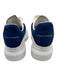Alexander McQueen Shoe Size 37 White & Blue Leather & Suede Lace Up Sneakers White & Blue / 37