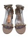 Valentino Garavani Shoe Size 38.5 Taupe Beige Leather Rockstud Sandals Taupe Beige / 38.5
