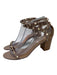Valentino Garavani Shoe Size 38.5 Taupe Beige Leather Rockstud Sandals Taupe Beige / 38.5