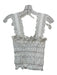 Waimari Size Medium White Polyester Sleeveless smocked Ruffle Crochet Detail Top White / Medium