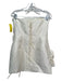 Sierra Darien Size M White Strapless Floral Applique Mini Corset Back Dress White / M