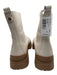 Ted Baker Shoe Size 40 Brown & White Leather Calf High Front Zip Platform Boots Brown & White / 40