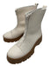 Ted Baker Shoe Size 40 Brown & White Leather Calf High Front Zip Platform Boots Brown & White / 40