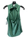 5a7 Cinq a Sept Size S Green Silk Sleeveless Mock Neck Gathered Detail Top Green / S