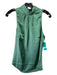 5a7 Cinq a Sept Size S Green Silk Sleeveless Mock Neck Gathered Detail Top Green / S