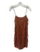 Rebecca Taylor Size 0 Orange Silk Feather Spaghetti Strap Shift Above Knee Dress Orange / 0