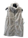 Dylan Size S Gray Polyester High Neck Zip Front Fuzzy Quilted Vest Gray / S