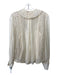 Rebecca Taylor Size 4 Cream Silk Eyelet Long Sleeve Collar Slip Incl. Top Cream / 4