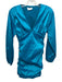 Lovers and Friends Size S Turquoise Blue Shimmer Long Sleeve V Neck Dress Turquoise Blue / S