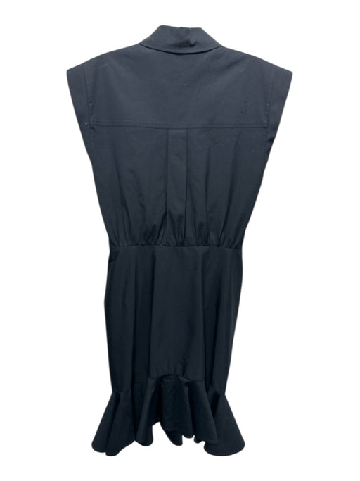 Veronica Beard Size XS Black Cotton Blend Sleeveless Collar Button Down Dress Black / XS