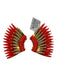Mignonne Gavigan Orange & Gold Plastic Beaded Wing Post Back Earrings Orange & Gold