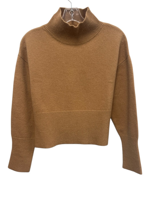 Suncoo Size T1 Brown Wool High Neck Long Sleeve Knit Sweater Brown / T1