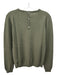 Brodie Size M Olive Green Cashmere Long Sleeve Solid Button Up Back Sweater Olive Green / M