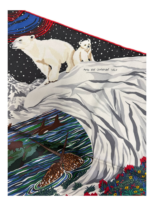 Hermes Red, Green, Blue, Multi Silk Flora & Fauna Square scarf Red, Green, Blue, Multi