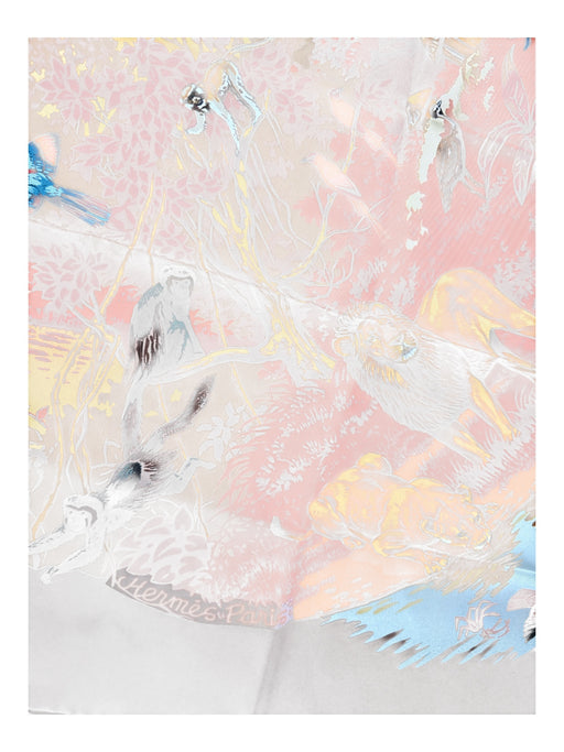 Hermes Brown, Yellow, Multi Silk Flora & Fauna Square scarf Brown, Yellow, Multi