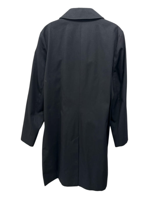 Aquascutum Size 12 Black Long Sleeve Solid Collared Trench Coat Black / 12