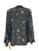 Equipment Size Small Black & Multi Silk Long Sleeve Bug Print Button Front Top Black & Multi / Small