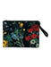 Alice + Olivia Black & Multi Leather Zip Close Floral Wristlet Clutch Bag Black & Multi / Small