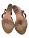 Prada Shoe Size 37.5 Cognac Brown Leather Slingback Platform Wedges Cognac Brown / 37.5
