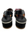 Clergerie Shoe Size 38 Black Leather Upper Foam Criss Cross Slingback Sandals Black / 38