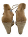Joie Shoe Size 37.5 Tan & beige Suede Braided lace up Espadrille Wedges Tan & beige / 37.5