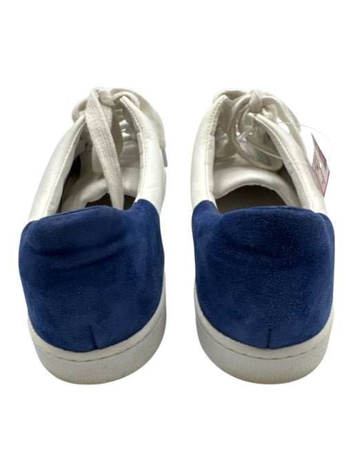Vince Shoe Size 7 White & Blue Leather lace up Low Top Sneakers White & Blue / 7