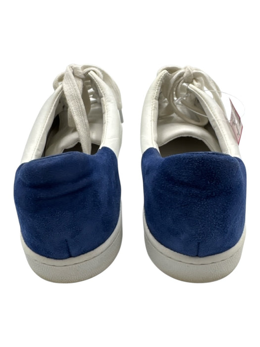 Vince Shoe Size 7 White & Blue Leather lace up Low Top Sneakers White & Blue / 7