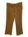 Veronica Beard Size 4 Tan Brown Polyester Blend Mid Rise Herringbone Pants Tan Brown / 4