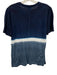 Veronica Beard Jeans Size Small Blue & White Cotton Short Puff Sleeve Top Blue & White / Small