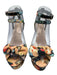 Loeffler Randall Shoe Size 7.5 Black, Orange, Blue Leather & Textile Sandals Black, Orange, Blue / 7.5