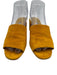 Manolo Blahnik Shoe Size 38 Marigold Yellow Leather Suede Block Heel Sandals Marigold Yellow / 38