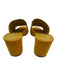 Manolo Blahnik Shoe Size 38 Marigold Yellow Leather Suede Block Heel Sandals Marigold Yellow / 38