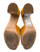 Manolo Blahnik Shoe Size 38 Marigold Yellow Leather Suede Block Heel Sandals Marigold Yellow / 38