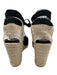Castaner Shoe Size 38 Black & Beige Canvas & Raffia Ankle Wrap Wedge Espadrille Black & Beige / 38