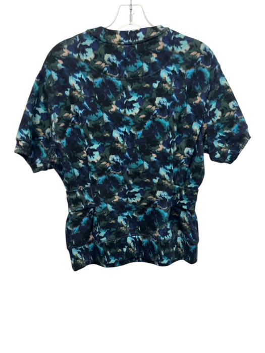 Kenzo Size XS Navy & Multi Cotton All Over Print Short Sleeve Crew Neck Top Navy & Multi / XS