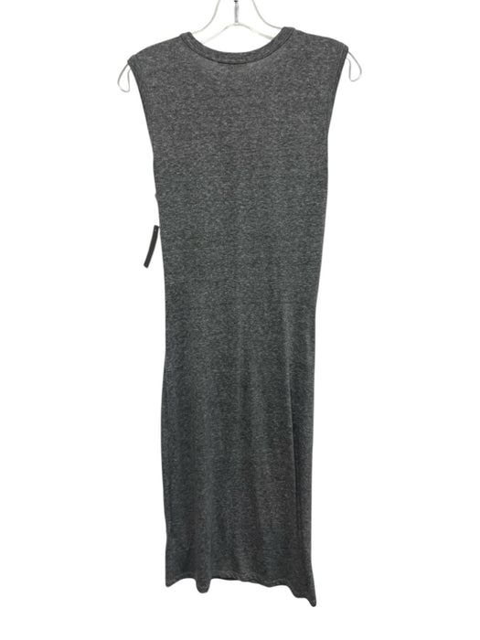 Joie Size S Gray Polyester & Cotton Heathered Sleeveless Gathered Twist Dress Gray / S