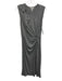 Joie Size S Gray Polyester & Cotton Heathered Sleeveless Gathered Twist Dress Gray / S