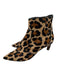 Aquatalia Shoe Size 7.5 Tan, Brown, Black Leather Pony Hair Side Zip Booties Tan, Brown, Black / 7.5