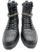 Jimmy Choo Shoe Size 38 Black Leather Lace Up Side Zip Jeweled Booties Black / 38