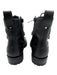 Jimmy Choo Shoe Size 38 Black Leather Lace Up Side Zip Jeweled Booties Black / 38