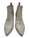 Clergerie Shoe Size 38 Beige Leather Gold Studs Chelsea Pointed Toe Booties Beige / 38