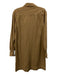 Nili Lotan Size XS Light Brown Cotton & Linen Long Sleeve Lace Up Collar Dress Light Brown / XS