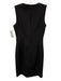 Elie Tahari Size 4 Black Wool Sleeveless Pleat Detail Knee length Dress Black / 4