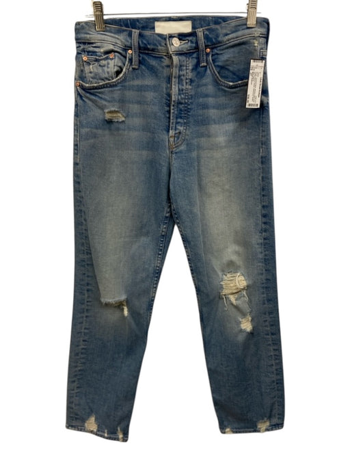 Mother Superior Size 27 Medium light wash Cotton Blend Denim Distressed Jeans Medium light wash / 27