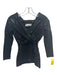 St John Evening Size 4 Black Wool Blend Sequins Crossover Surplice Top Black / 4