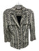 Diane Von Furstenberg Size 4 Cream & Black Cotton Zebra Print Blazer Set Cream & Black / 4