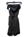 Elizabeth Wayman Size 2 Black & Peach Silk Polka Dot Strapless Above Knee Dress Black & Peach / 2